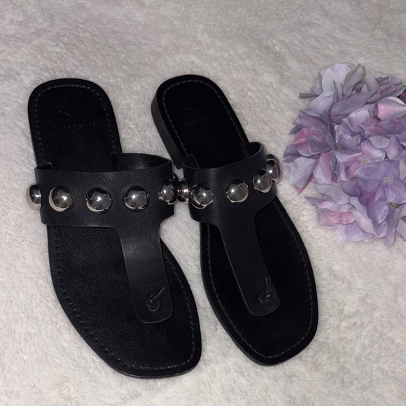 Marc Fisher Shoes - Marc Fisher LTD FESTAS Studded Flat Thong Sandal 8